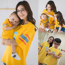 Baby climbing suit jumpsuit parent-child breastfeeding dress summer q4 childrens baseball uniform baby sleeve sweater three