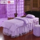 Giường phiên bản Hàn Quốc mùa hè mới làm đẹp massage giường bốn bộ bông thoáng khí da màu tím giường mùa hè