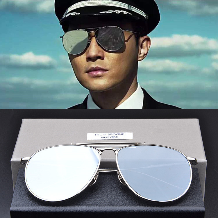 Soaring into the Sky: Sunglasses Worn by Celebrities Like Tony Leung, Zhang Zhilin, William K. K. Cheung, and Tony Leung Ka-Tung, Pilot-Style Sunglasses, Brown Sunglasses