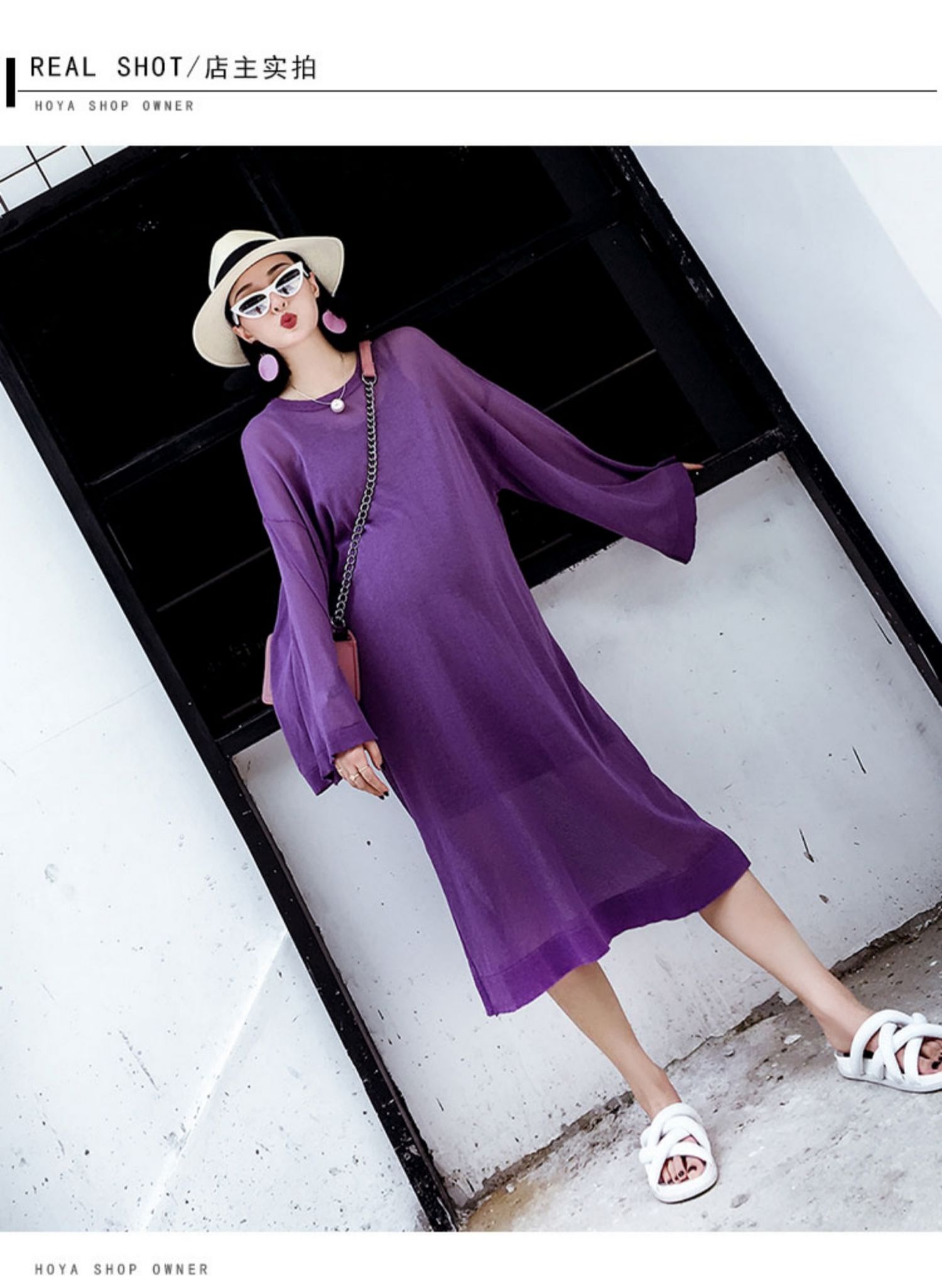 Phụ nữ mang bầu mùa xuân 2019 mới băng lụa buông thả mùa hè ra khỏi chiếc váy ngoài thời trang váy dài - Áo thai sản áo lót bầu