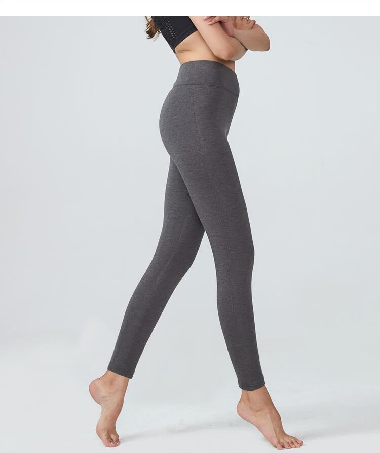Caesar caser quần ấm áp ép lụa lông cừu dày mùa đông lạnh ba lớp mùa đông quần eo cao BE60670 quan legging