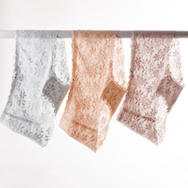 Full 2 womens underwear lace sexy ultra-thin seamless summer cotton file thin breathable middle waist small boxer pants