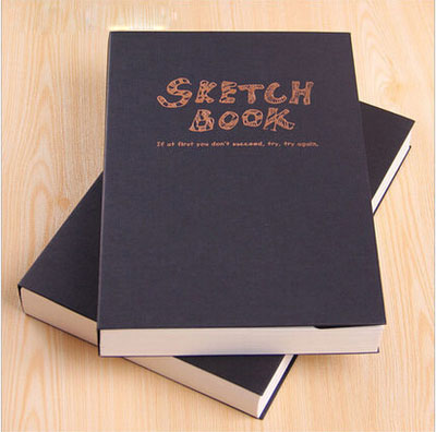 Super thick sketchbook Color lead painting hardcover sketchbook Doodle b5 Sketchbook Hand-painted paper A4 blank fish book a5