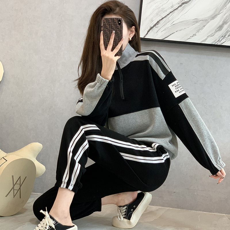 The new Yang Salt Set in Spring and Autumn 2022 with Frying Street Leisure Fashion Advanced Sports Clothes