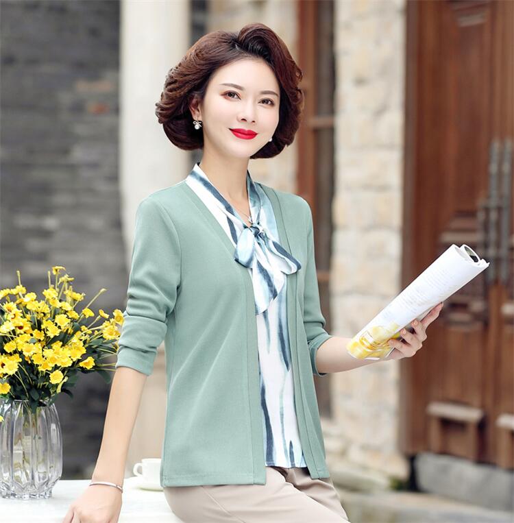 No ball 2022 spring and autumn slim fit all-match knitted cardigan mid-length sweater coat women's loose knitted cardigan