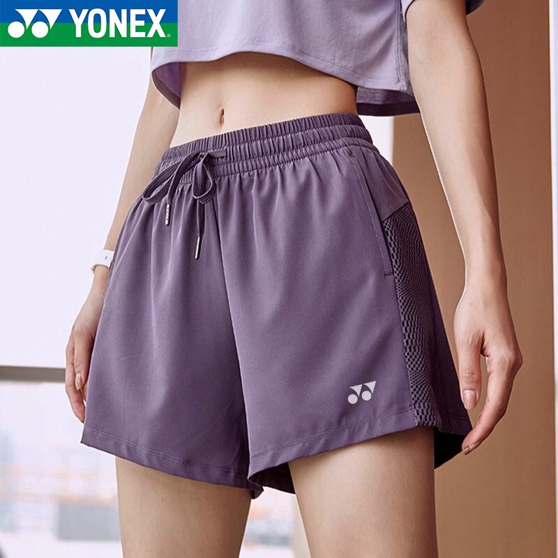 Yonex Badminton Sports Shorts for Women, Breathable, Quick-Drying, Three-Quarter Length, Anti-Exposure, Yoga, Fitness, Running Shorts