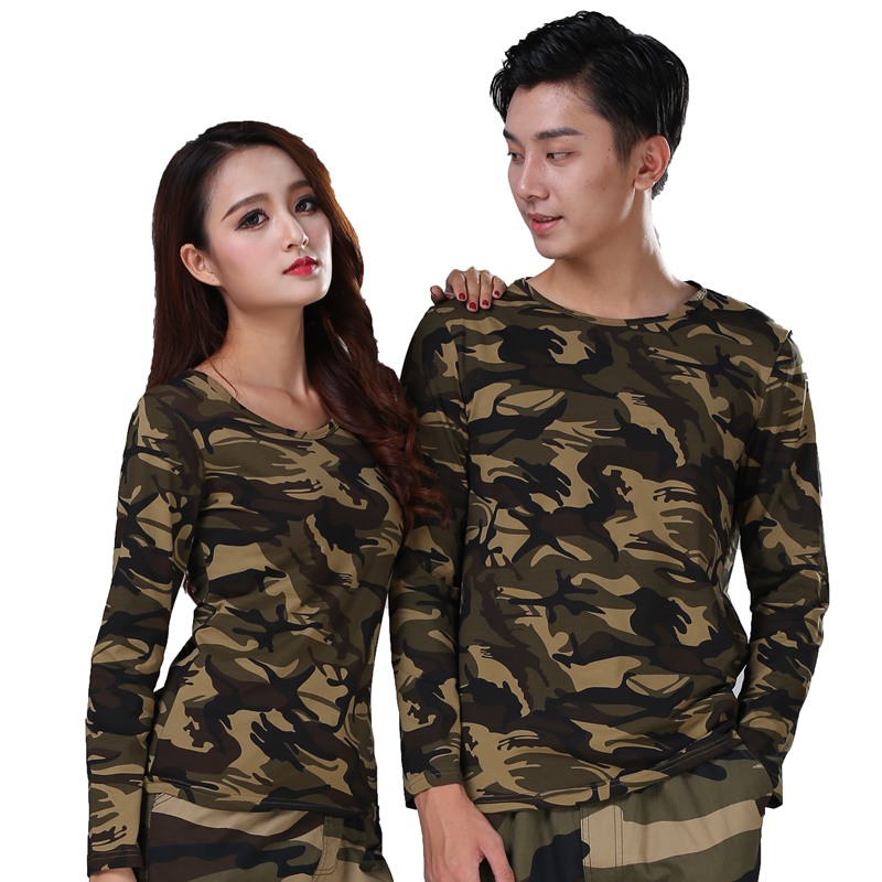 Lovers camouflak long sleeve T-shirt round collar fall camouflak 511T shirt for men's army fans T-shirt female workers to serve security clothes