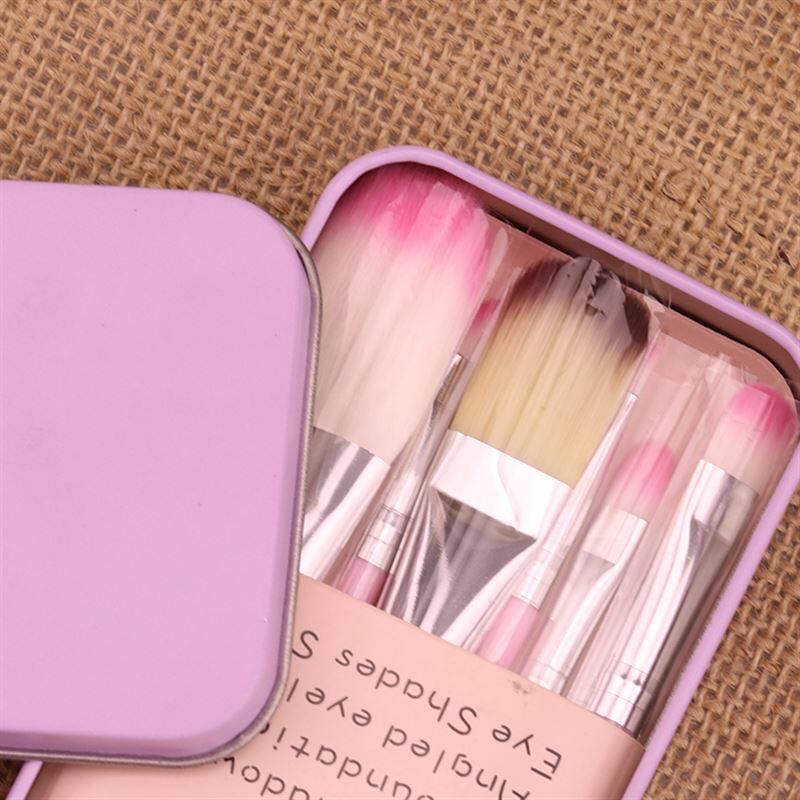 hello kitty化妆刷7件套装腮红刷铁盒彩妆工具刷子粉刷唇刷 包邮