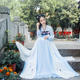 Cổ han quần áo nữ gió của Trung Quốc trên ngực nóng bỏng váy Tang trang phục váy cổ tích yếu tố Hán để cải thiện tươi và thanh lịch hàng ngày