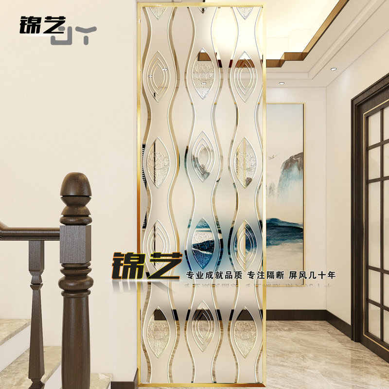 c custom modern minimalist tempered carved frosted art glass partition wall screen decoration living room balcony restaurant
