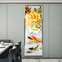 Customized neoclassical tempered carved art glass restaurant entrance hall living room decorative wall decoration painting for more than a year