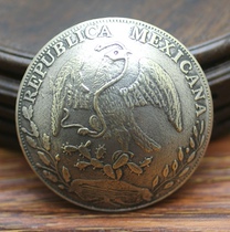 Customized Silver Dollar Silver round coin buckle big coin buckle 38mm financial cloth buckle big bag buckle Pure Brass