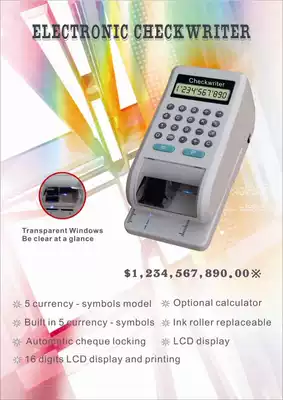 Hong Kong Cheque Printer English Cheque Machine Multi-currency Electronic Cheque Machine Small cheque Printer