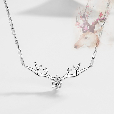 一鹿有你项链女韩版吊坠