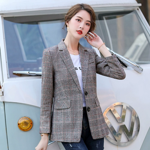 Пиджак классического кроя, куртка для отдыха, осенний ретро топ, коллекция 2021, в корейском стиле, в британском стиле