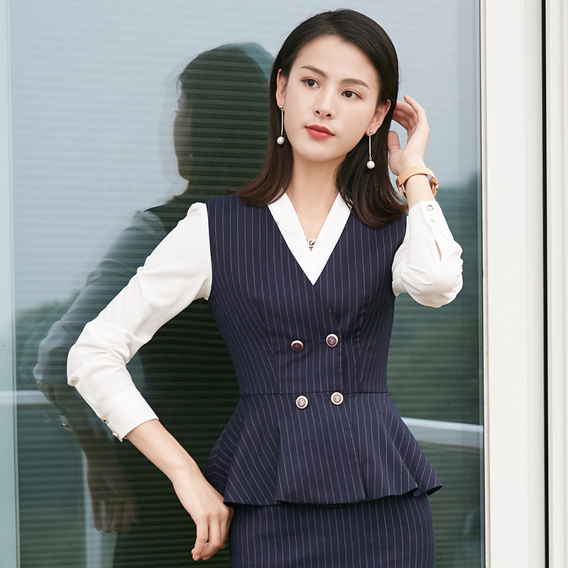 Professional Horse Clips Women's Fall New Streaks for Business Machia suits to work in a regular OL uniform