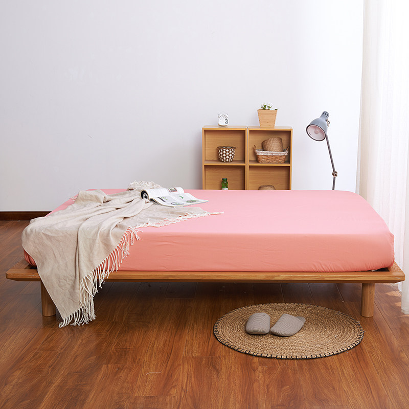 Customized pure cotton fitted sheet single piece solid color bed cover children's bed bunk 1 35 meters Simmons thin mattress protector