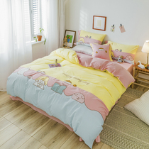 100% cotton embroidery princess wind up and down the bed 1m bed four-piece set of childrens bed sheets 1 35m cotton girls bedding