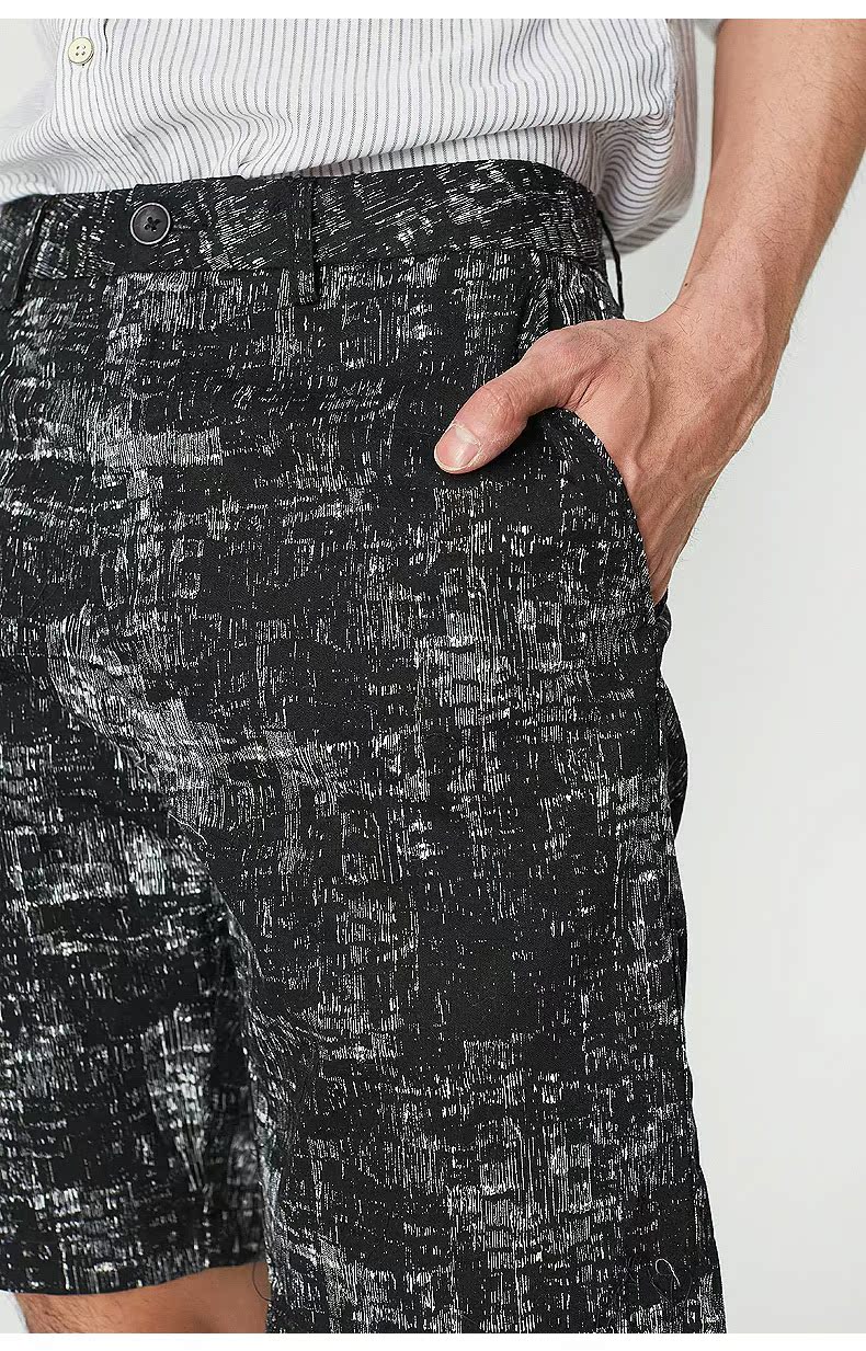 C & A quần zip nam đơn giản 2018 cotton mùa hè in quần short Bermuda CA200205447 quần ngố nam