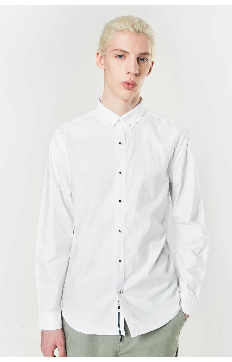 C & A Nam Jacquard Ve Áo Sơ Mi 2018 Sớm Mùa Xuân Mới Bông Màu Ribbon Shirt CA200200285