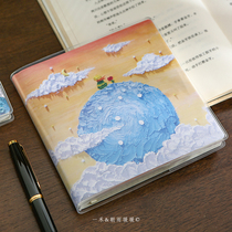 One Wo Little Prince Oil Painting in square Handbooks Boxes Inner Page Ins Girls Notebooks Delicate Senior Day Notes