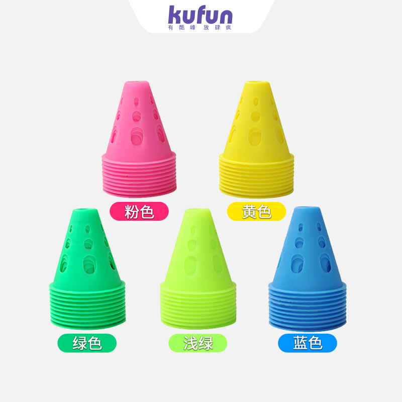 Wheel slider Flat Flower Training Barrier Pile Angle Marking Road Barrier Training Protection Triangle Cone Air Prevention Accessories Cup Ice