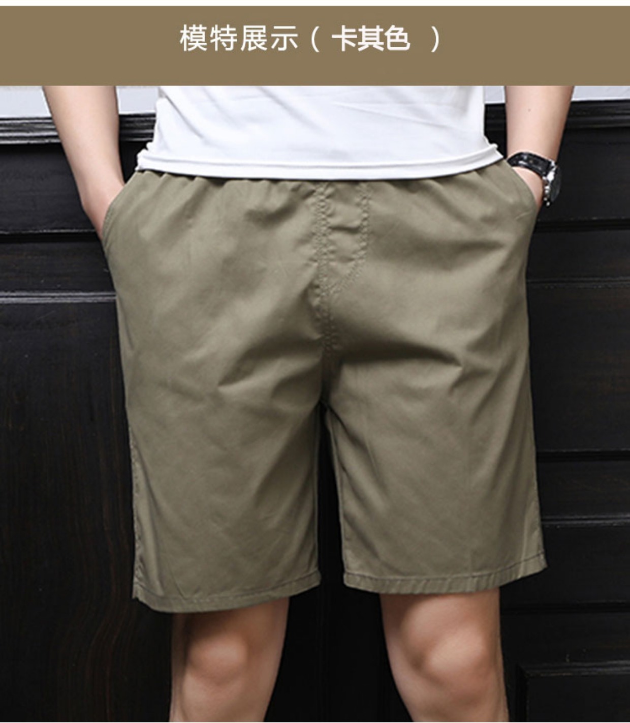 Mùa hè trung niên quần short nam cha tải lỏng kích thước lớn giản dị năm quần nam cotton bãi biển quần lớn quần đùi nam