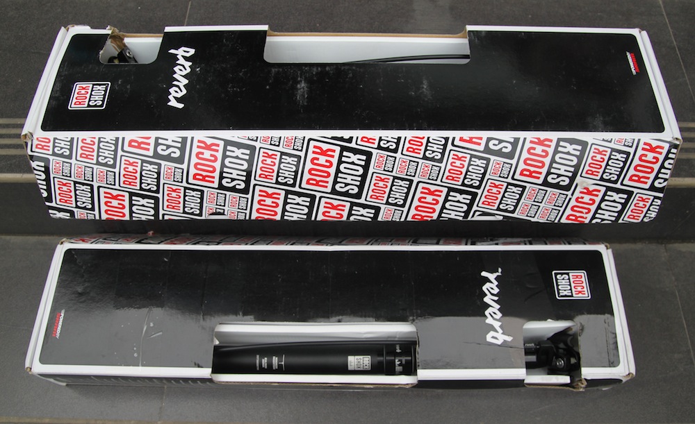 Rockshox box loading lines Reverb Seat Post line control hydraulic lifting and sitting outside routing