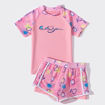 4 baby three-year-old girl swimsuit 2021 New Yangqi 6-7 Little CUHK Boy 9 Girl Split Sunscreen Swimsuit 8