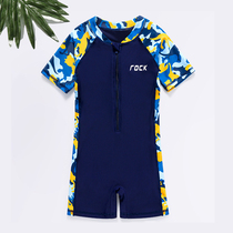 6-12 6-12-year-old children 7 boys 8-9 Primary school students Professional examination swimwear 10 Large children speed dry one-piece swimsuit sunscreen