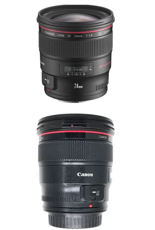 Canon EF 24mm f / 1.4L II USM vòng tròn màu đỏ II full-frame góc rộng tập trung cố định ống kính SLR rẻ - Máy ảnh SLR ong kinh canon