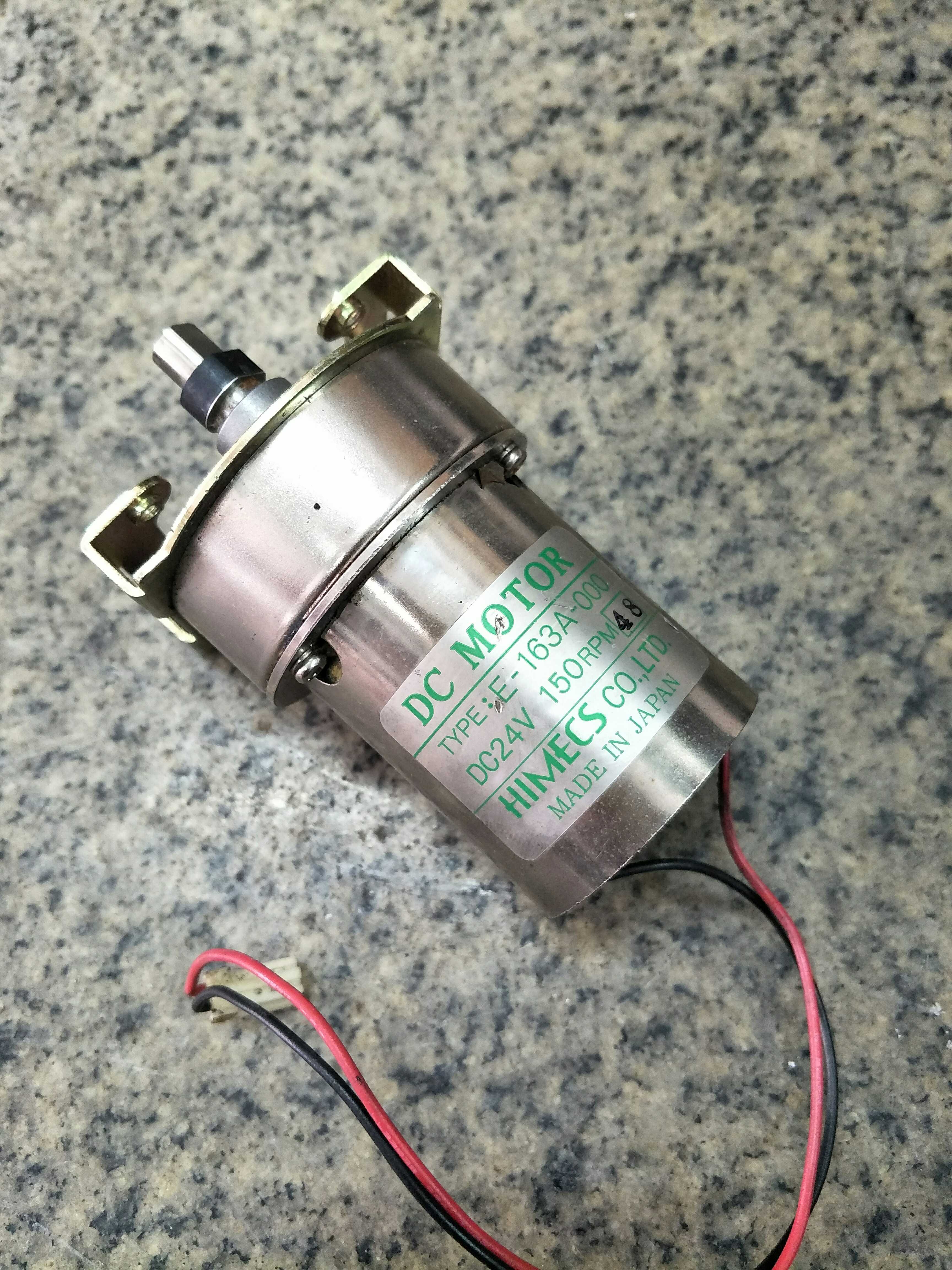 Second-hand imported Japanese HIMECS E-163A-000 DC reduction motor DC24V 150RPM