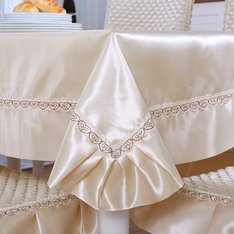 bàn ghế phủ vải bọc phù hợp với vải tay áo hình chữ nhật bảng đặt đơn giản hiện đại ghế gia đình tấm vải liệm - Khăn trải bàn thảm trải bàn ăn
