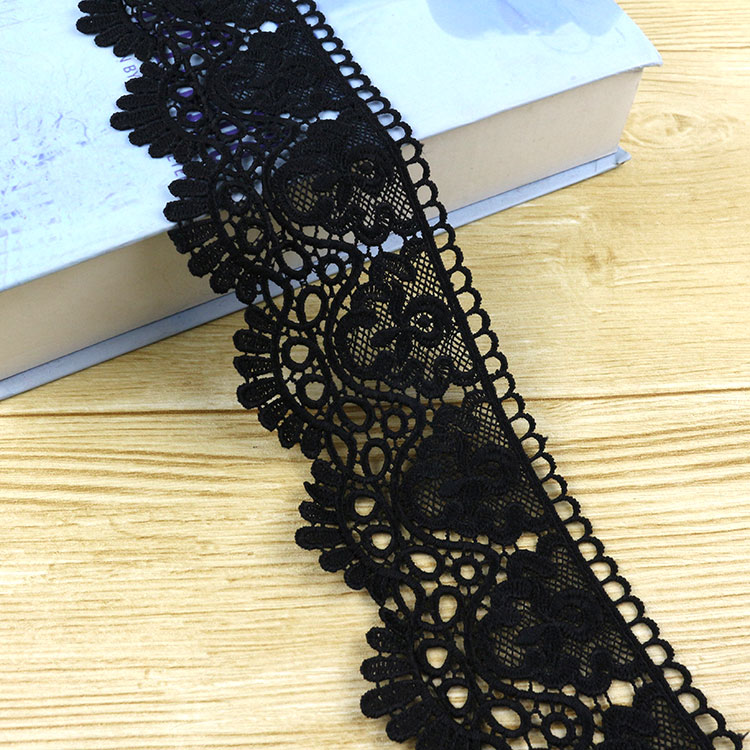 Thickened hollow embroidery wide-brim lace trim accessories Skirt edge hem handmade diy decorative fabric material