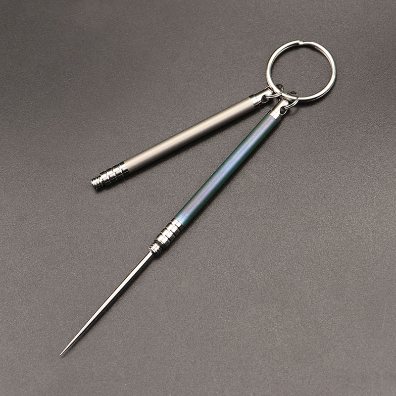 TC4 titanium alloy one-piece toothpick Multi-function combination toothpick Portable toothpick Portable portable self-defense toothpick tube