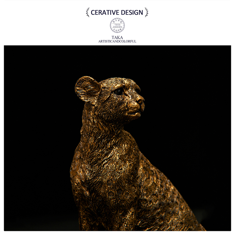 Cheetah Series Vintage Silver Ornaments for Living Room, Stylish Art Installation, Golden Leopard Photo Frame Decoration, Italian Limited Edition Cheetah Series Vintage Silver Ornaments for Living Room, Stylish Art Installation, Golden Leopard Photo Frame Decoration, Italian Limited Edition