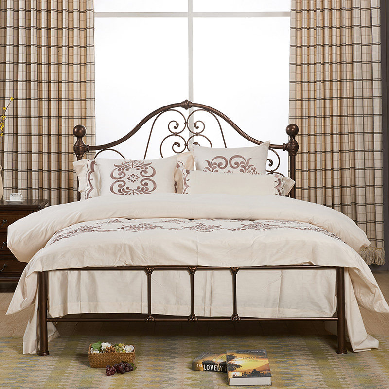 Jingdao exports high - quality American rural retro - European style style - friendly and tasteless formaldehyde double iron bed