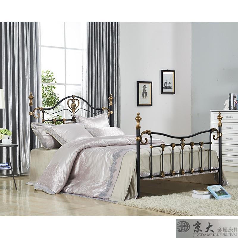 Jingda exports to Europe European court light luxury Old calm atmosphere High-quality high-end double wrought iron bed