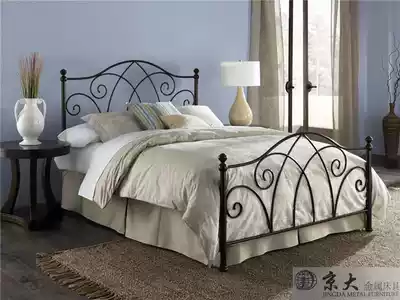 Beijing University exports North American American countryside European simple pastoral high-end environmental protection benzaldehyde-free double iron bed