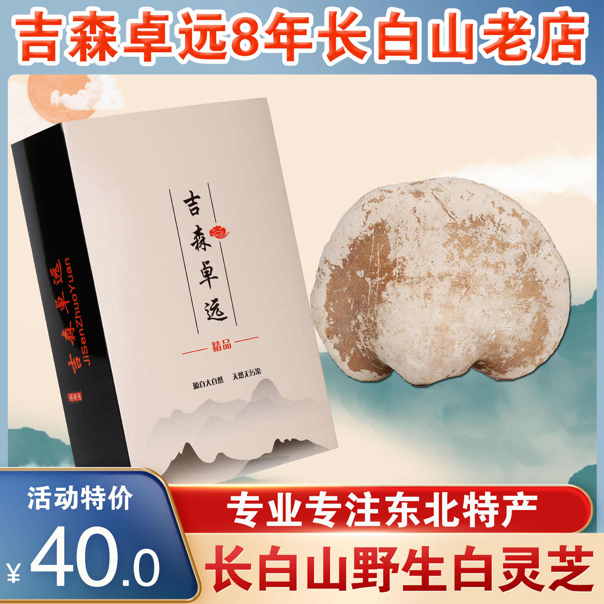 Long White Mountain Wild White Hearingchi Wild Yuzhi Lingzhi Lingzhi Rinzhi 2 pieces