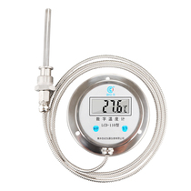Electronic digital digital display bimetal thermometer high-precision industrial high temperature water thermometer with probe fully stainless u