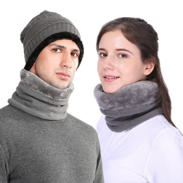 Neck-Neck Winter Outdoor Climbing Plus Suede Thickened Warm Headgear Sport Hat Camping Scarf for men and women