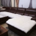 Sofa đệm châu Âu mùa đông chống trượt sang trọng sofa da dài đệm đệm giả len cửa sổ nổi mat tùy chỉnh Ghế đệm / đệm Sofa