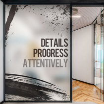 Love stickers custom frosted glass explosion-proof film electrostatic film creative splash ink office sticker company-Ink Rhyme