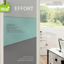 Love stickers custom frosted glass explosion-proof film electrostatic film geometric text office business stickers company diligent