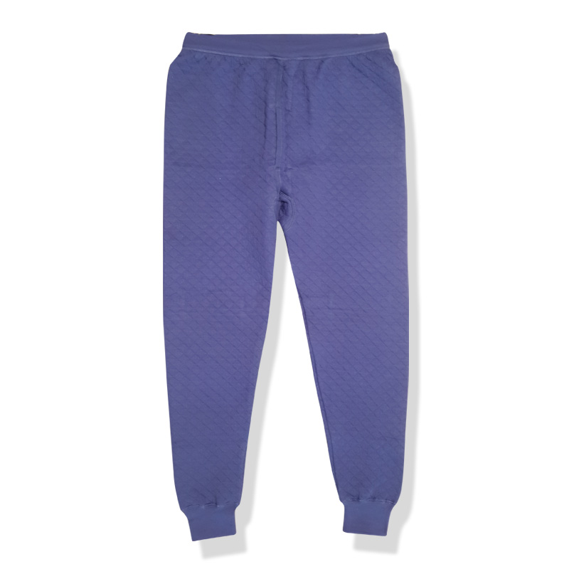 Quần ấm ba lớp tuổi trung và già Quần dài đơn nữ cộng với phân bón XL cao eo dày cotton ấm mùa đông quần giữ nhiệt nam lót lông