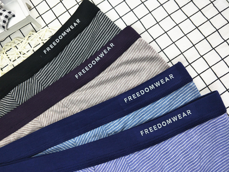Đồ lót nam cotton boxer nam thanh niên cotton thủy triều bốn góc quần short 衩 sợi nam màu cotton cộng với phân bón XL quần lót nam