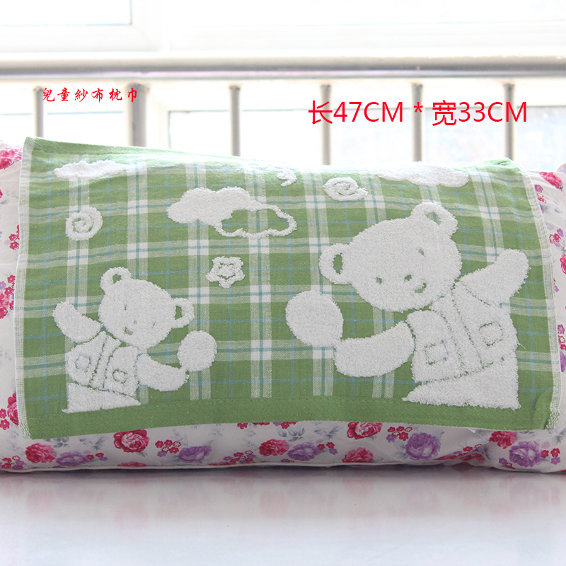 Trẻ em bông gạc bé gối bao gồm đơn giá bông bé phim hoạt hình tùy chọn bốn màu siêu mềm dày - Khăn gối vỏ ga gối
