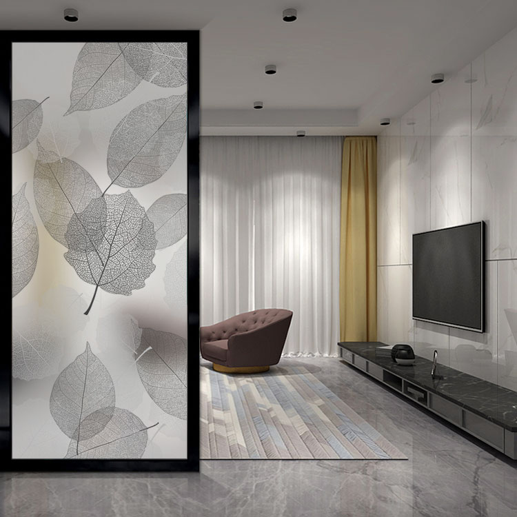 Modern minimalist glass screen partition living room shielded from home decor bedroom entry into the family background light and luxurious Nordic