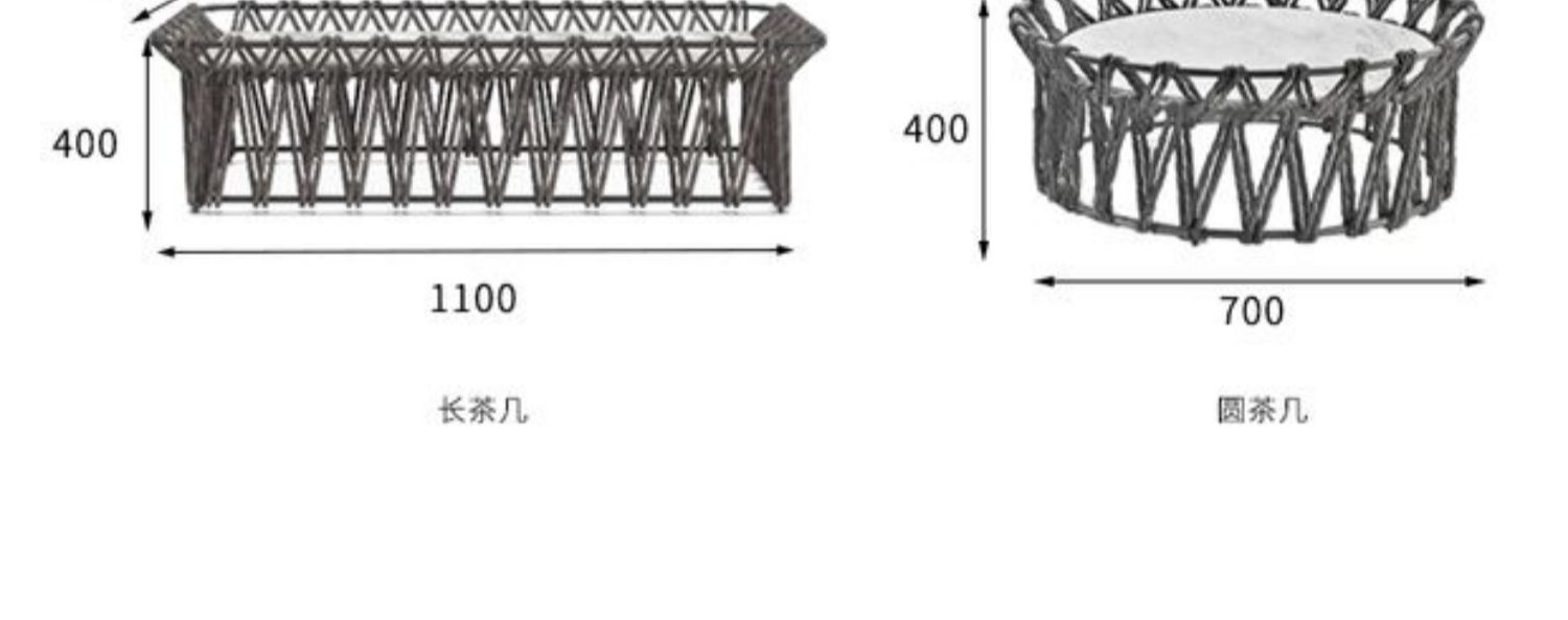 Sofa ngoài trời phong cách Bắc Âu thiết kế nội thất sofa patio khu vực biệt thự giải trí ngoài trời sofa dây sofa sô pha gỗ